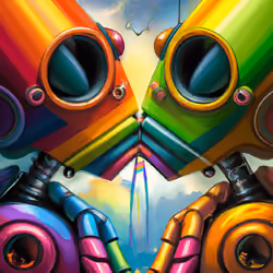 Rainbow Robot Love