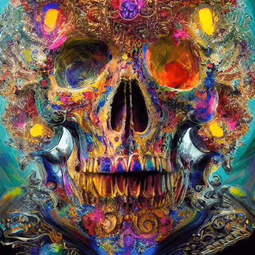 Skull Mosaic #183