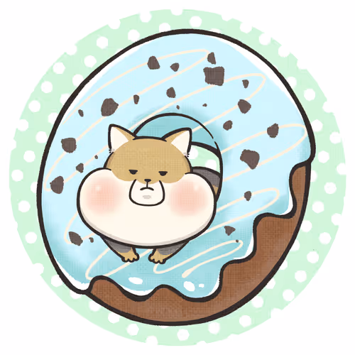 S5 003 Mochi Tibetan Fox in a Choc-mint Doughnut