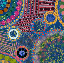 Golden Rare jumping Aboriginal Art