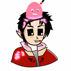 Human with bubble pink baby #015