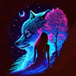 Wolf and Pretty Girl #001