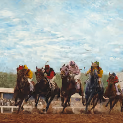 Racing past the Clubhouse 