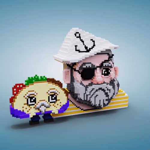 Sleepy Cap'n with Cute Taco Pirate