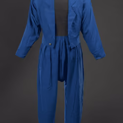 Jacket and pants worn by MC Hammer in music video for "They Put Me in the Mix" 2011.153.7.1-.2