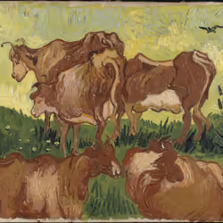 Les vaches d'après Jacob Jordan