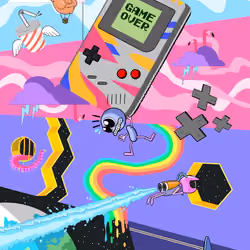 Game Over Abstract Universe 