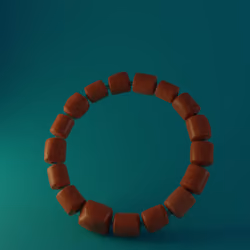 Coral bead bracelet #03