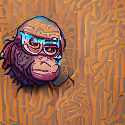 Bored Ape Unique Abstract Artwork #34