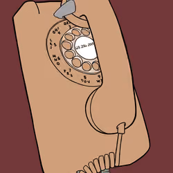 Beige 70s Phone