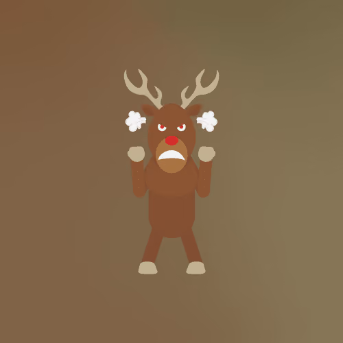 Aggressive Deer Art