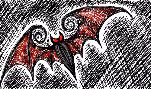 Scary night bat