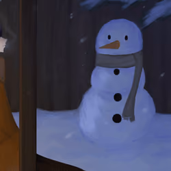 on a snowy day