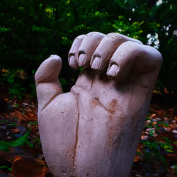 Pascua's hand coming in hot through the centre of the earth.