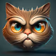 cartoon face of a cat