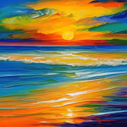 Relaxing beach sunset