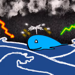 RICH WHALE IN A STORM  1/2