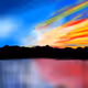landscape dusk