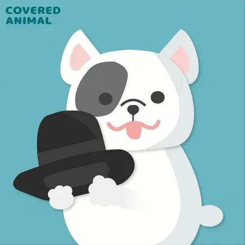French bulldog covered hat