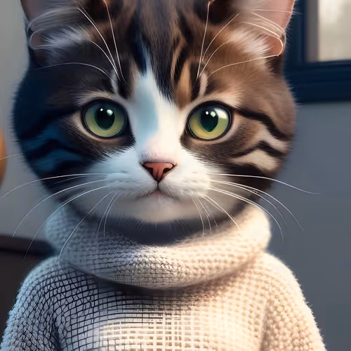 Cat in a sweater