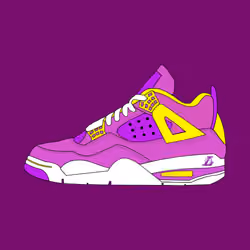 Jordan retro 4 X Lakers