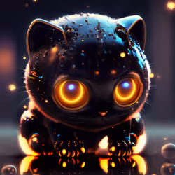 Chibi Nyan black　#004