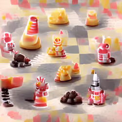 Tiny Happy Candy Kids - playing Chess