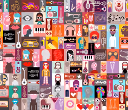 Music & Cocktail Party pop art
