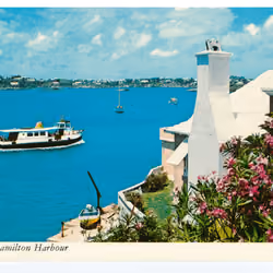 Hamilton Harbour Bermuda - Vintage PostCards