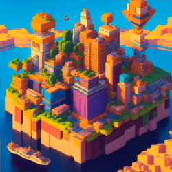 Teradonna Pixel Floating Island #4