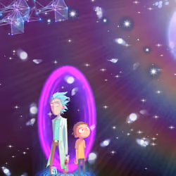 rick and morty in space