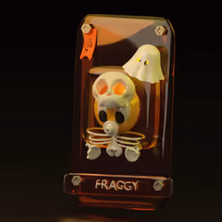 Skeleton Fraggy Card
