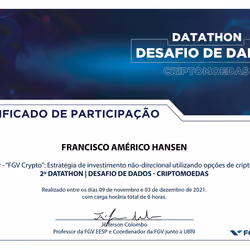 Certificado Datathon - Francisco Americo Hansen