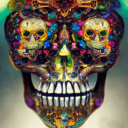 Skull Mosaic #179