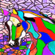 colored horse