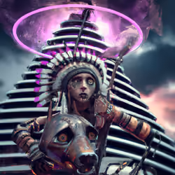 Cyber Native American Indian #51