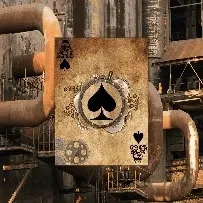 Steampunk Ace Poker Card 