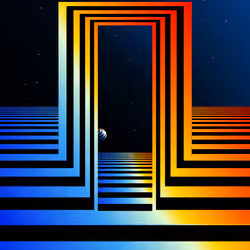 Striped portal