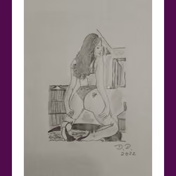 pencil drawing 24- Jutta 1