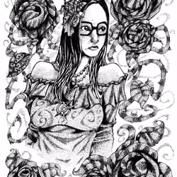 Faustine with Roses
