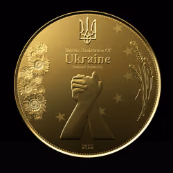Golden Commemorative Coin: Ukraine Heroic Resistance