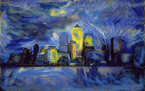 alternate version / London Financial District in crazy apocalyptic colour scene. only 1 minted.