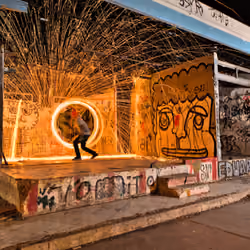 Abandoned petrol station