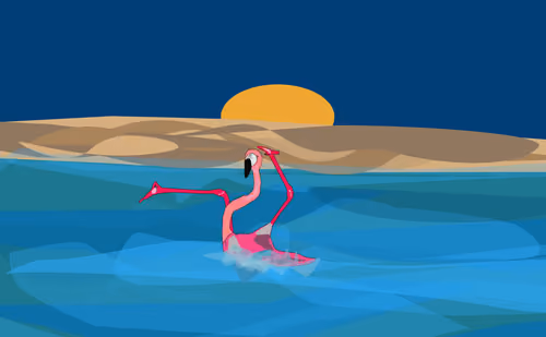 Falling Flamingo 