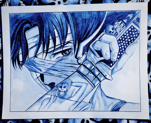 My sketch #5  Blue generous 