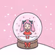 Pink Snowglobe