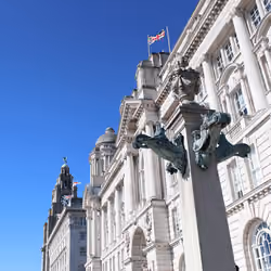Port of Liverpool White Building UK Blue Summer Sky Skies Architecture