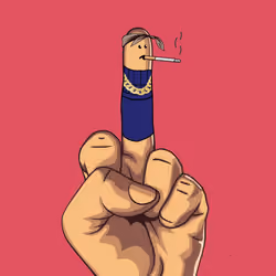 Dressed middle finger