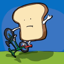  bike riding bread
