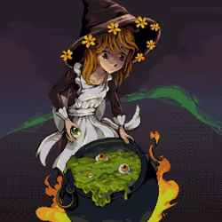 pixel witch girl